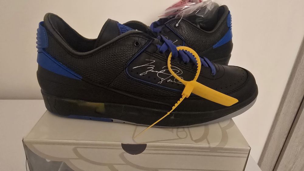 Jordan 2 Retro Low SP Off-White Black Blue R 47.5