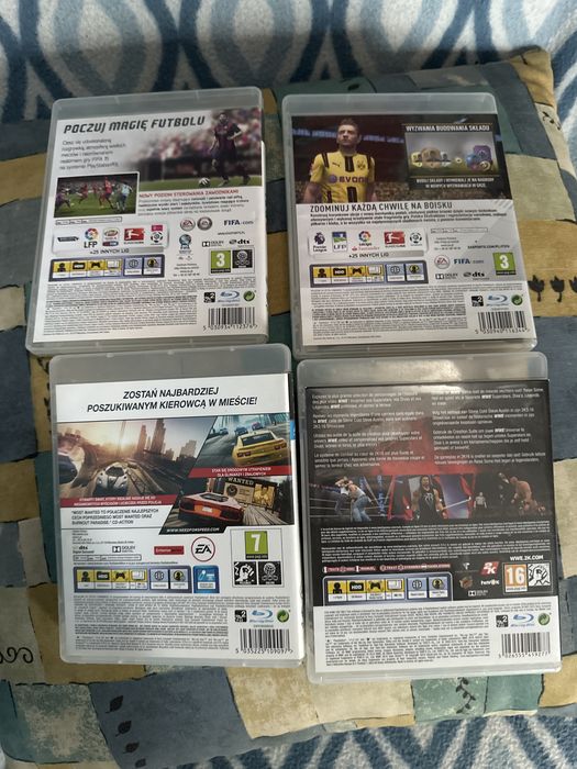 Gry ps3 fifa, wwe 2k16, nfs most wanted