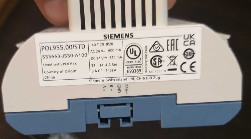 Moduł rozszerzeń Siemens Climatix POL955.00 / POL955.0 | DIN