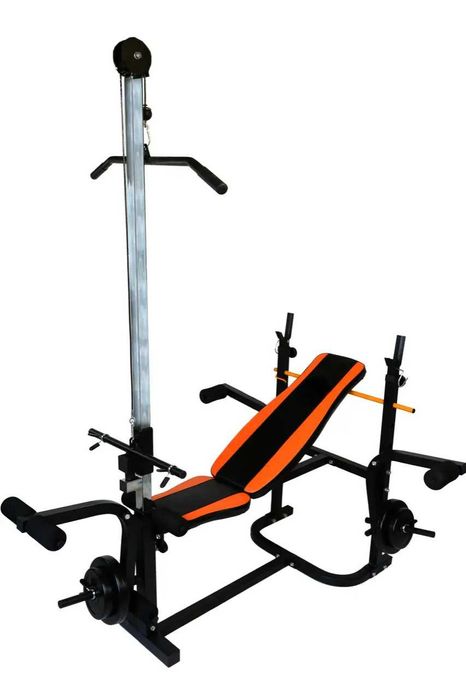 Лавка Скамья жима жиму штанги W-0020 з тягою стійками партою Лава