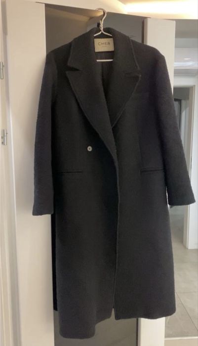 Стильне демісезоне чорне пальто Cher17