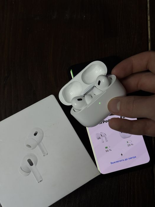 Навушники AirPods Pro 2, Pro3, оріг мікро, Airoha, Сумісні з ANDROID