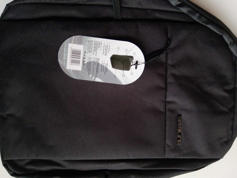 Elegancki biznesowy czarny plecak laptopowy Semi Line 41x30x15cm