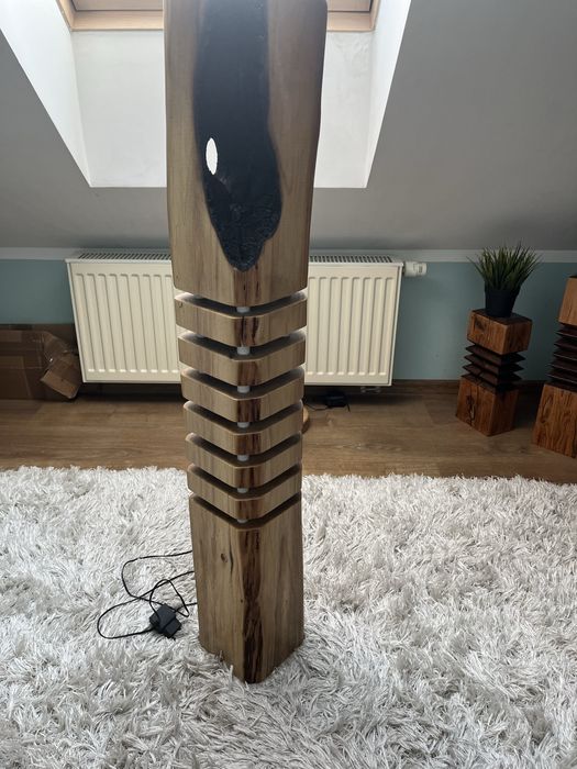 Lampa drewniana handmade
