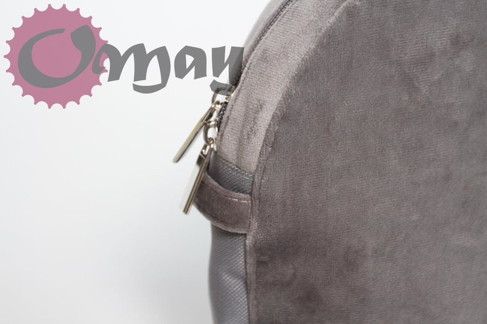 organizer OBAG MOON LIGHT welur szary velvet 2 kieszenie wkład OMAY.pl