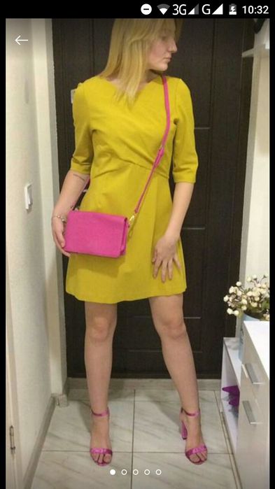 ZARA. Новое классические платье. Плотная ткань с эластаном. XS-L.