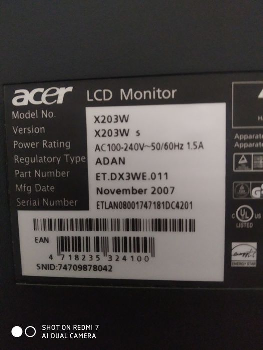 Монітор Samsung X203W