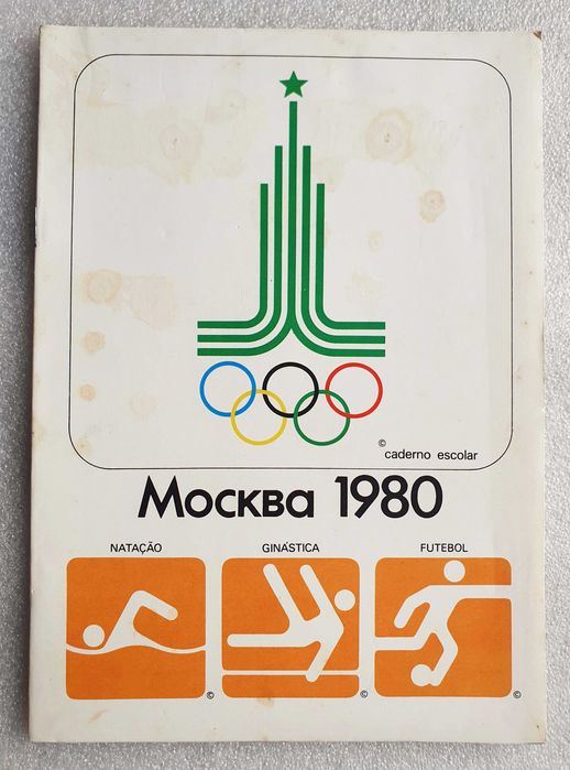 8 Antigos Cadernos ~ "JOGOS OLIMPICOS MOCKBA 1980" ~ Coleção completa