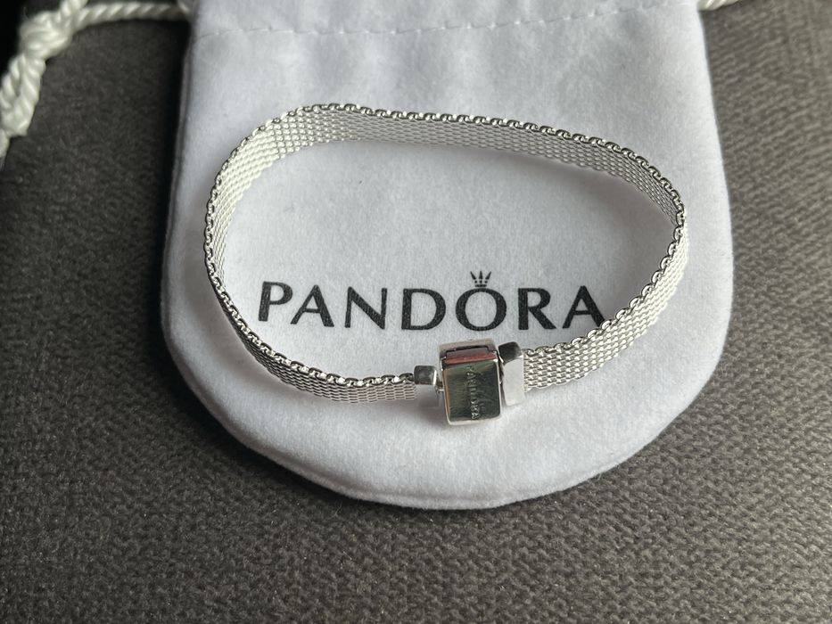 Bransoletka Pandora Refleksions srebrna 925 logo szeroka