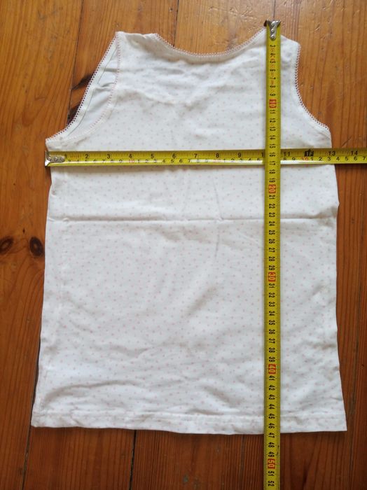 podkoszulka dziewczęca Next 128/134  biała w kropki