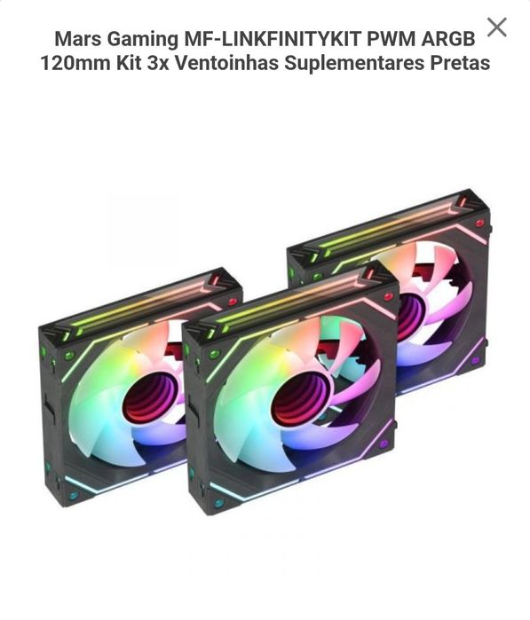 Ventoinhas para pc gamer Mars gaming mf-linkfinitykit