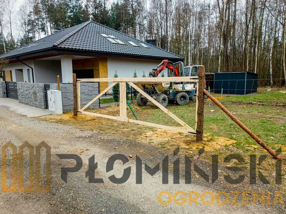 Ogrodzenie Tymczasowe Siatka Leśna Słupki Sosnowe montaż transport