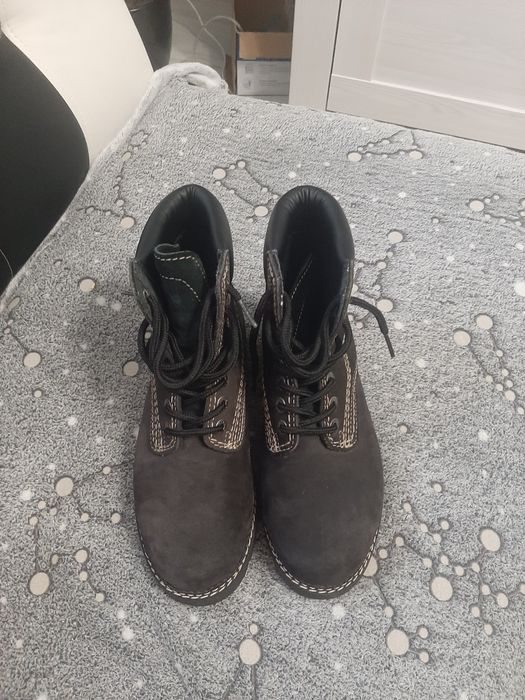 Skórzane buty zimowe r.38 skóra naturalna jak nowe