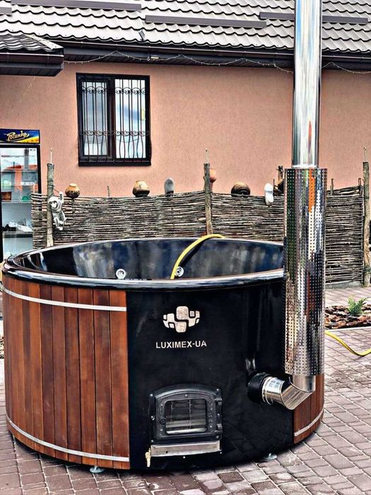 Чан на дрова Баня офуро Мобільна лазня Гарячий басейн Спа купель