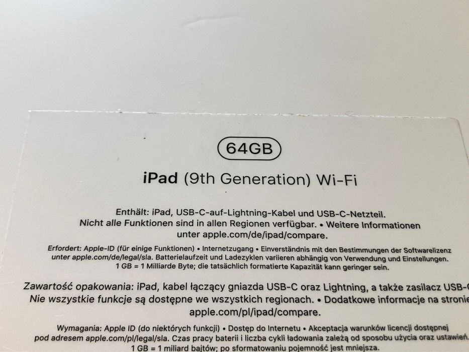 IPad 9, 64GB, SpaceGray, Model A2602