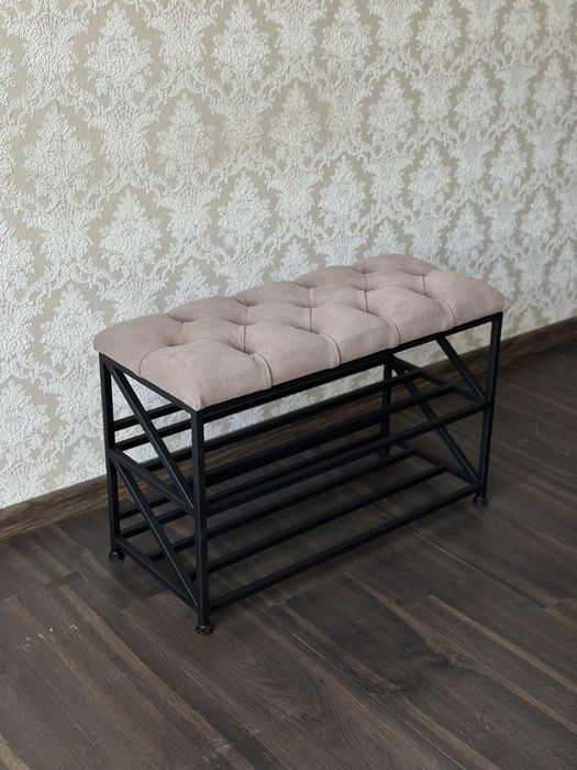 БАНКЕТКА Для взуття, Потичка для взуття лофт loft регульовані ніжки