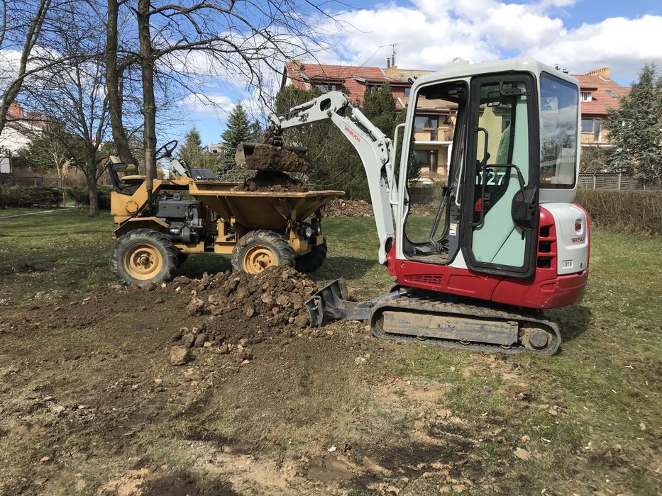 Minikoparka Usługi ziemne wykopy przyłącza prad gaz woda kanalizacja