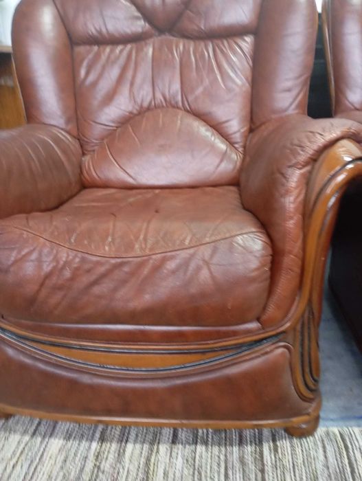 Sofá vintage em pele