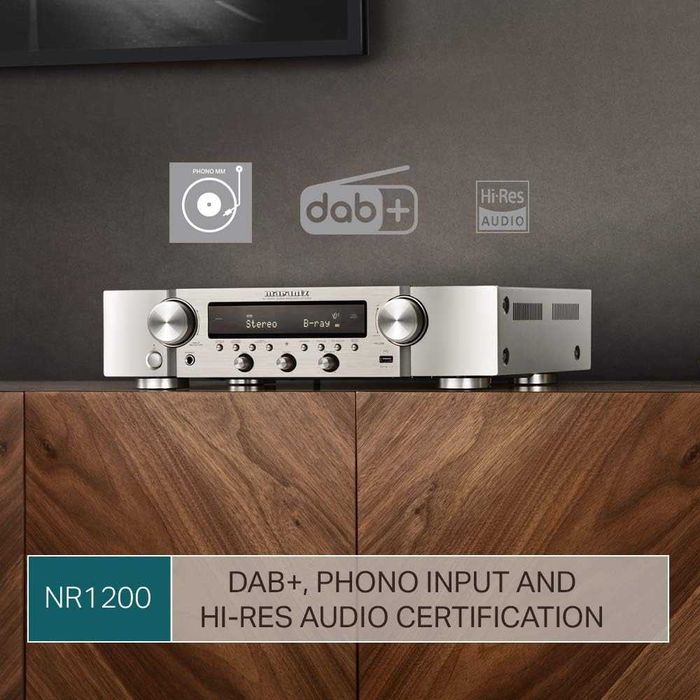 Wzmacniacz Marantz NR1200 - amplituner stereo 2.1 - nowy, iPhone