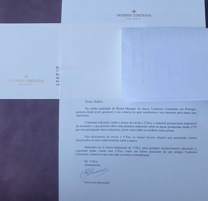 Vacheron Constantin Genève - Catálogo de relógios Premium - Ano 2000