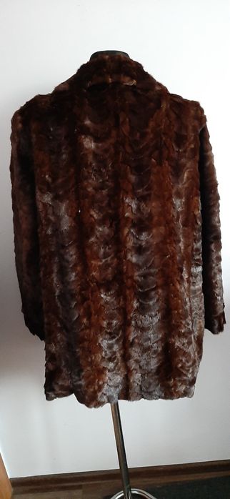 Naturalne futro z norek brązowych rozm 48