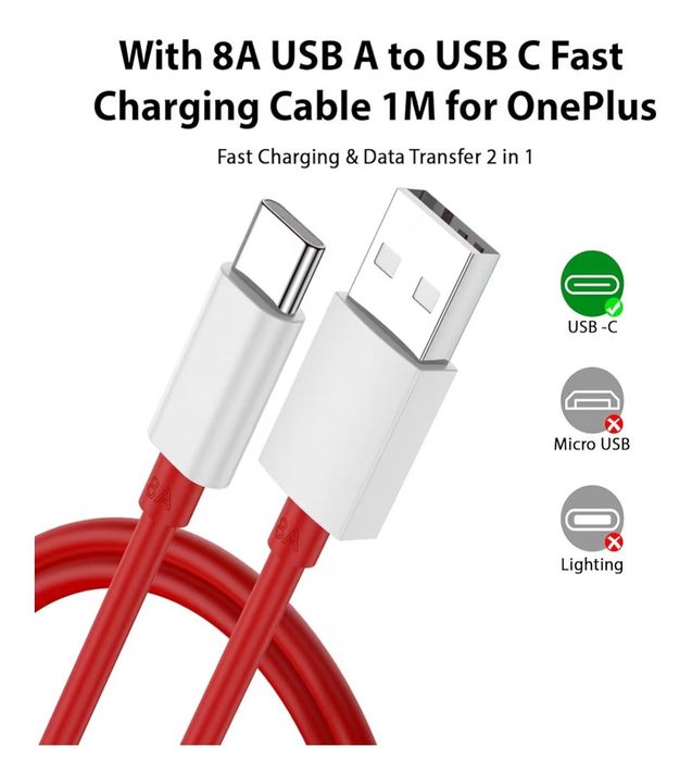 Ładowarka ścienna 100 W  z kablem USB C 1 m do OnePlus