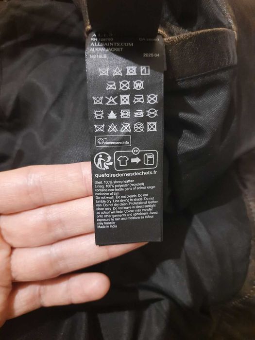 Allsaints мужская куртка Оригинал натуральная кожа