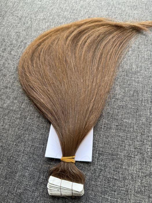 Włosy dziewicze 33 cm / 42 g metoda kanapkowa