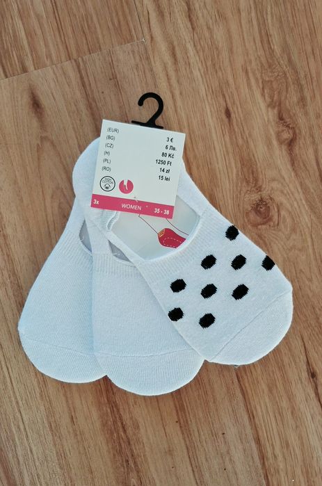 Stopki balerinki skarpety 3pak rozm 35-38