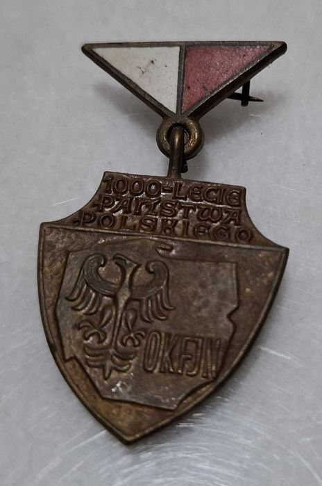 Odznaka 1000-lecie Państwa Polskiego, OKFJN, 22,5mm (Kolekcje]