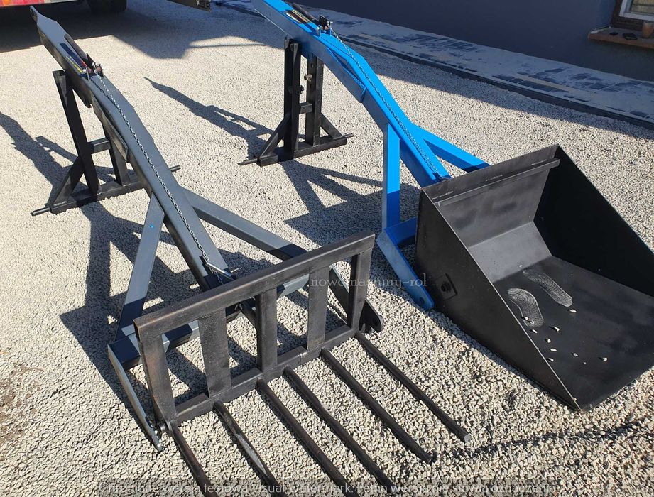 Ładowacz TUR na tylni tuz ciągnika łyżka do ziemi widły obornika DOWÓZ