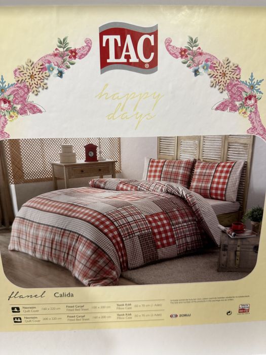 Tac фланель, Постільна білизна євро, Турція