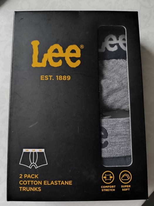 2 pak majtek bokserek szeroka guma napisy LEE szare czarne r.M