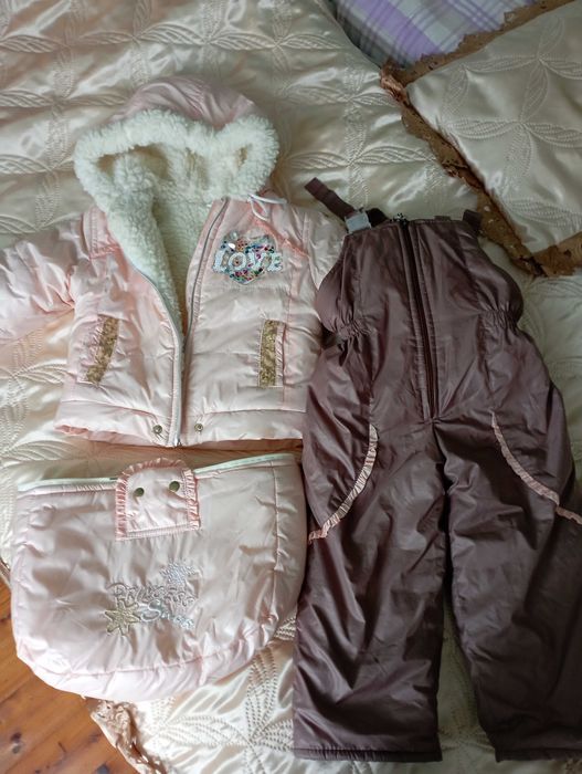 Зимовий комбінезон  куртка штани і конверт на 1.5 роки