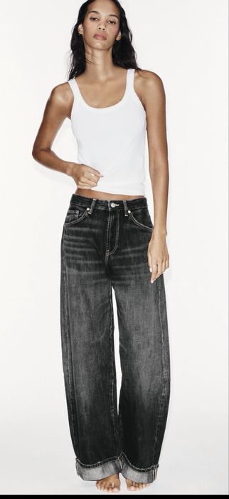 ZARA Baggy Jeans жіночі джинси широкі графітові