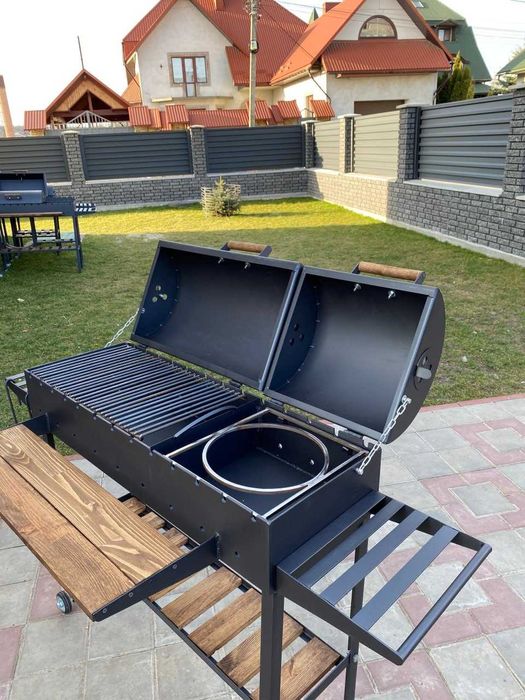 НАДІЙНИЙ! Мангал-гриль-барбекю з підставкою під казан метал 5 мм