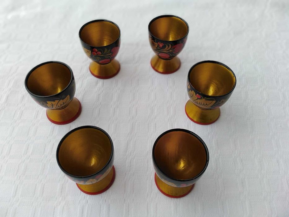 Khokhlomas Artesanato Madeira - 6 Copos