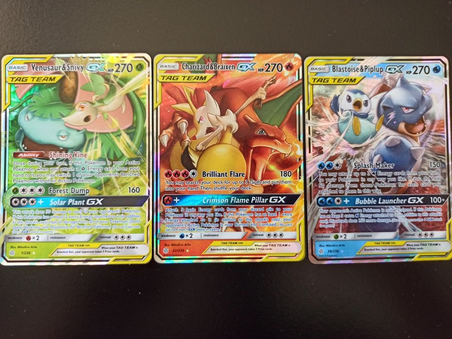 Karty pokemon Charizard Venusaur Blastoise