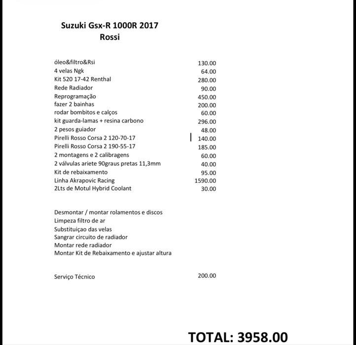 Suzuki 1000 l7 versao R
