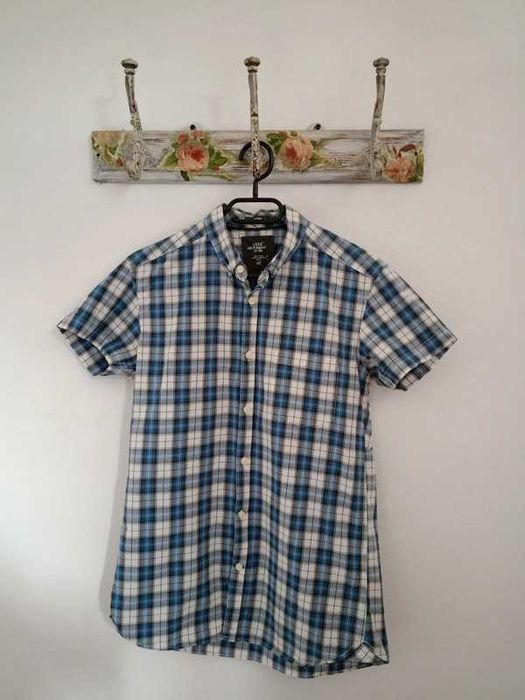 Koszula męska w krateczke H&M krótki rękaw