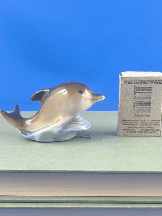 Delfin Scitalis Astrachań #porcelana #Rosja #ozdoba