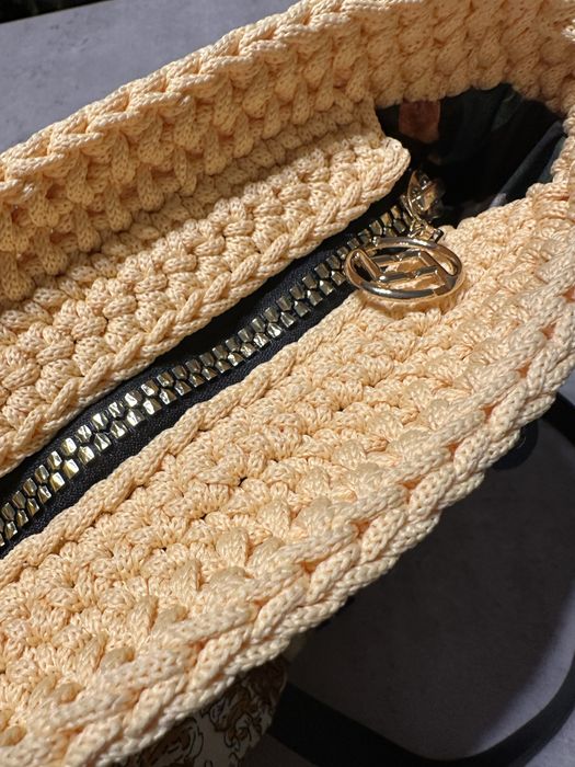 Torebka handmade hand made słomkowa pleciona ze sznurka