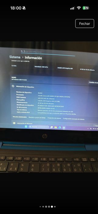 Portatil HP windows 11 pro