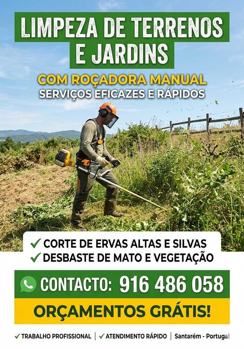 Limpeza de terrenos e jardins