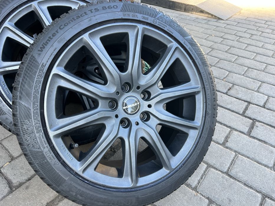 Borbet GERMANY r17 5x112 Mercedes VW Volkswagen Skoda Seat Audi Continental 225/45/17