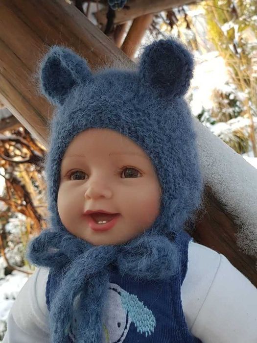 Czapka Miś jeans 50/52 PROMOCJA