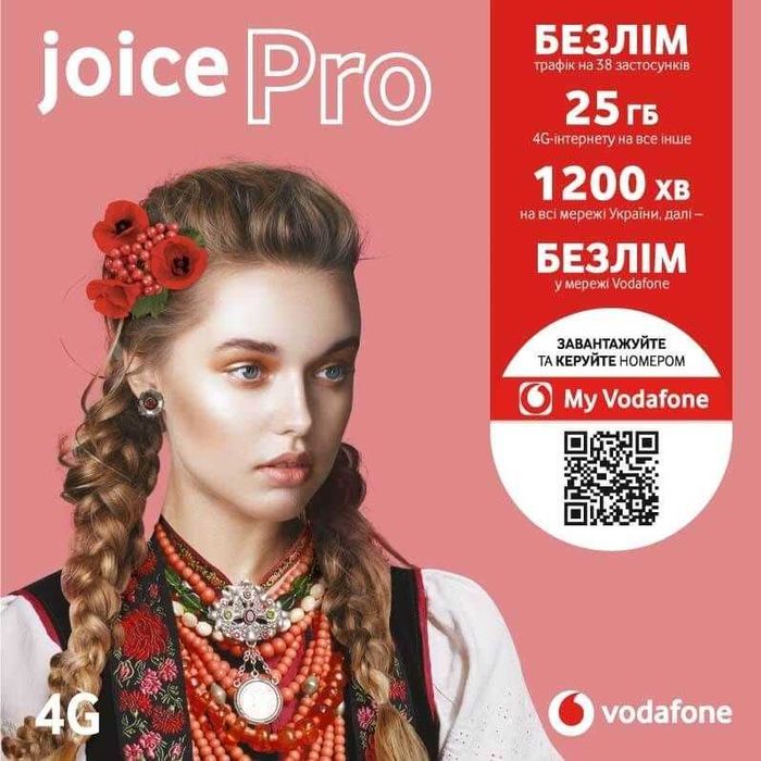 ‼️ Рік без абонплат ‼️ 4G Інтернет та дзвінки Vodafone Архівні тарифи