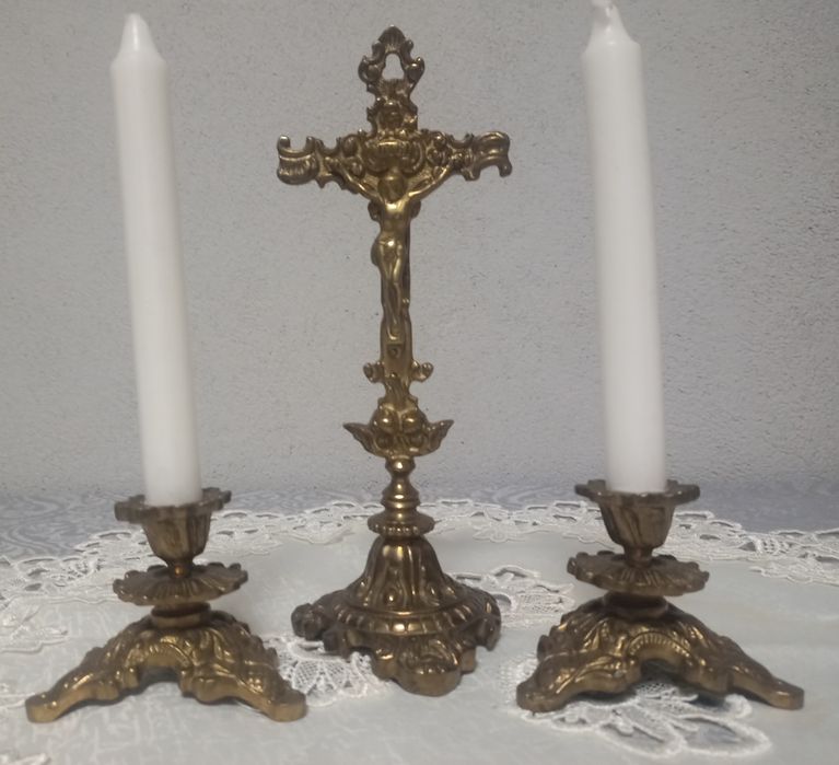 Zestaw kolędowy mosiężny