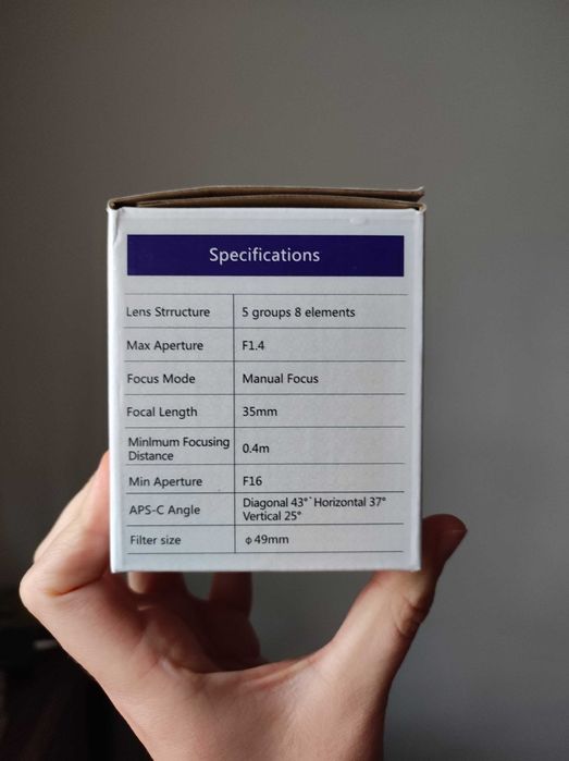 Об'єктив Meike 35mm f/1.4 for canon ef-m
