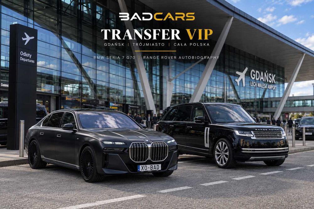Transfer VIP Gdańsk | Lotnisko | BMW Seria 7 | Range Rover | Kierowca